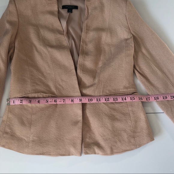 Ann Taylor Nude Pink Blazer with silver clasp - Picture 4 of 6